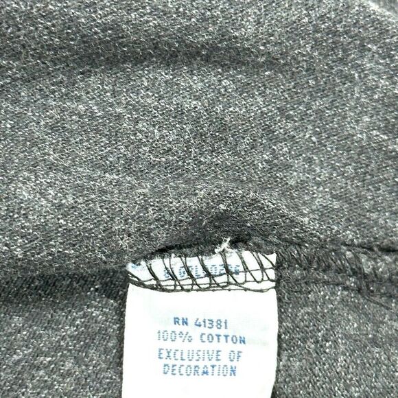 Ralph Lauren Polo Shirt Mens Size Large L Charcoal Gray Short Sleeve Purple Pony - Picture 6 of 8